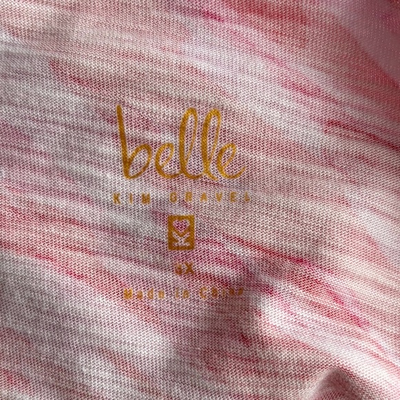 •Belle Kim Gravel• Waterfall Open Front Knit Blouse - Size 3X - Picture 2 of 7